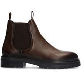 Manfield - Heren - Bruine leren chelsea boots