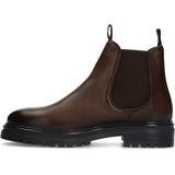Manfield - Heren - Bruine leren chelsea boots