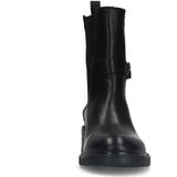 Manfield - Chelsea Boots - Zwart - Leer - Met Gespdetail