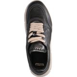 Manfield - Chunky Leren Sneakers - Zilver - Vetersluiting - Chunky Zool