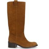 Manfield - Hoge Laarzen - Cognac Suède