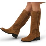 Manfield - Hoge Laarzen - Cognac Suède