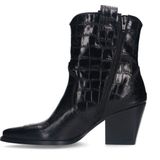 Manfield - Cowboylaarzen - Zwart - Leer