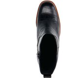 Manfield - Enkellaarsjes - Zwart - Leer