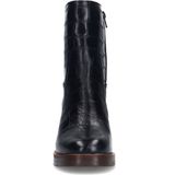 Manfield - Enkellaarsjes - Zwart - Leer