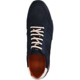 Van Lier - Heren - Blauwe nubuck sneakers