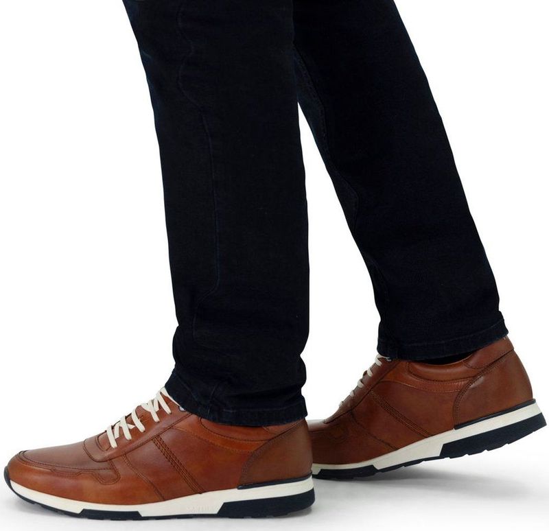 Van Lier - Heren - Cognac leren sneakers
