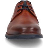 Van Lier - Heren - Cognac Leren Veterschoenen - Cognac - Leren