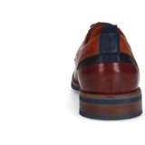 Van Lier - Heren - Cognac Leren Veterschoenen - Cognac - Leren