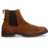 Van Lier - Heren - Chelsea Boots - Cognac - Suède