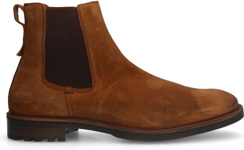 Van Lier - Heren - Chelsea Boots - Cognac - Suède
