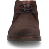 Van Lier - Heren - Bruine Suède Veterboots - Suède - Platte Hak 2 cm