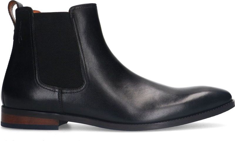 Van Lier - Heren - Zwarte leren chelsea boots