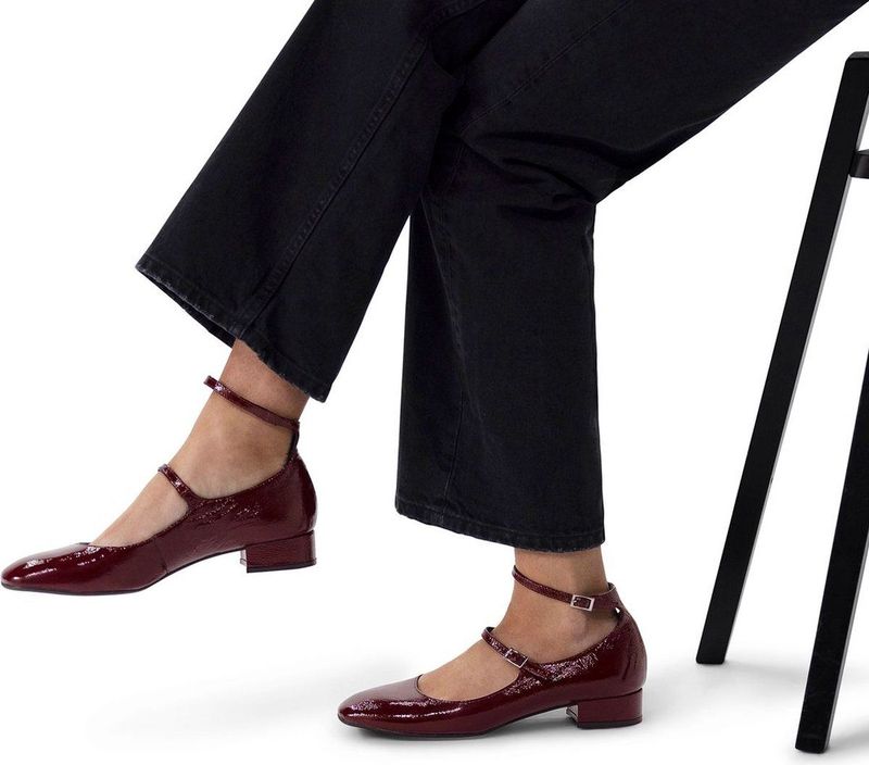 Manfield - Ballerina - Bordeaux - Lak - Gespsluiting