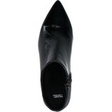 Manfield - Zwarte Enkellaarsjes - Lakleer - Hak 5 cm