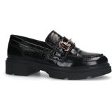 Manfield - Chunky Loafers - Zwart - Lak - Dames