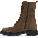 Manfield - Dames - Veterlaarsjes - Taupe - Suède