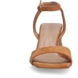 Manfield - Sandalen - Beige - Suède - Hakhoogte 7 cm