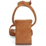 Manfield - Sandalen - Beige - Suède - Hakhoogte 7 cm