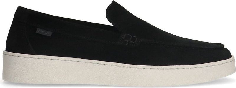 Manfield Suede Instappers Zwart