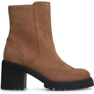 Van Lier - Enkellaarsjes - Beige - Suède