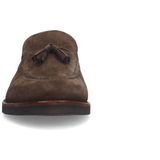 Manfield - Bruine Loafers - Suède - Instapschoenen met Detail