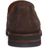 Manfield - Bruine Loafers - Suède - Instapschoenen met Detail