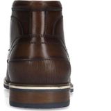 Manfield - Veterschoenen - Bruin - Leren - Met Witte Rand