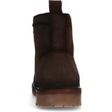 Manfield - Bruine Suède Veterschoenen - Vetersluiting