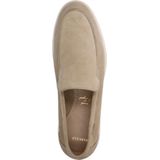 Manfield - Suède Loafers - Beige - Leer Voering - Platte Zool