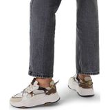 Manfield - Dames Sneakers - Beige - Suède met Details