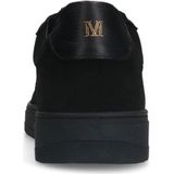 MANFIELD - Sneakers Laag - Zwart - Glad Leer en Suède