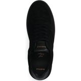 MANFIELD - Sneakers Laag - Zwart - Glad Leer en Suède
