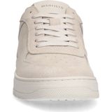 Manfield - Suède Sneakers - Beige - Suède - Vetersluiting
