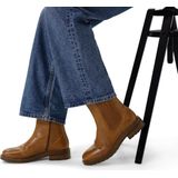 Manfield - Dames - Chelsea Boots - Cognac - Leren - Ritssluiting
