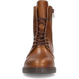 Manfield - Dames - Cognac leren veterboots