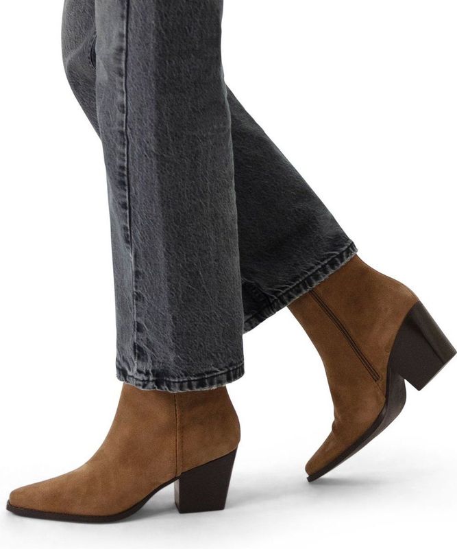 Manfield - Enkellaarsjes - Bruin - Suède