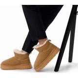 Cognac suède snowboots