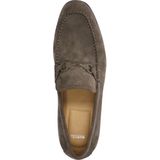 Manfield - Heren - Bruine Suède Loafers - Suède - Platte Hak 1 cm