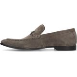 Manfield - Heren - Bruine Suède Loafers - Suède - Platte Hak 1 cm