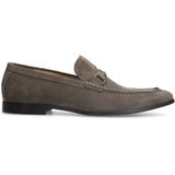 Manfield - Heren - Bruine Suède Loafers - Suède - Platte Hak 1 cm