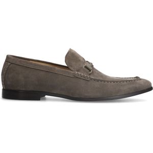 Manfield - Heren - Bruine Suède Loafers - Suède - Platte Hak 1 cm