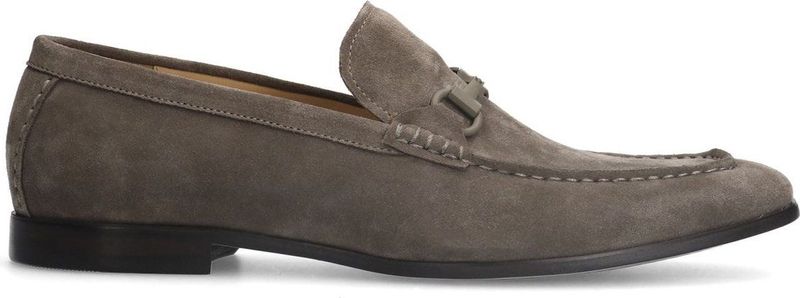 Manfield - Heren - Bruine Suède Loafers - Suède - Platte Hak 1 cm