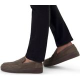 Manfield - Heren - Antraciete Loafers - Nubuck - Grijze Zool