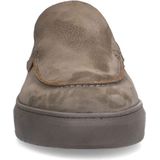 Manfield - Heren - Antraciete Loafers - Nubuck - Grijze Zool