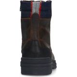 Manfield - Leren Veterlaarzen - Bruin - Leer - Praktische Rits