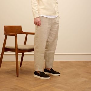 Manfield - Bruine Loafer - Suède - Witte Zool