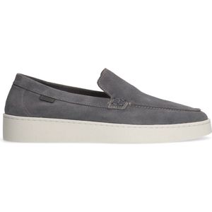 Manfield - Loafers - Grijs - Suède - Platte Zool