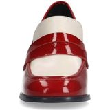 Manfield lakleren pumps rood/wit