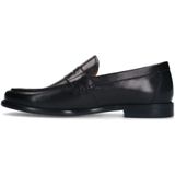 Manfield - Leren Instappers - Zwart